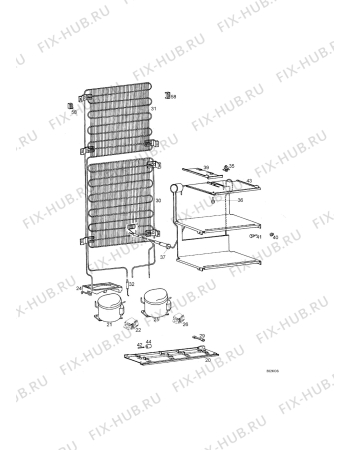 Взрыв-схема холодильника Elektro Helios KF3593 - Схема узла Cooling system 017